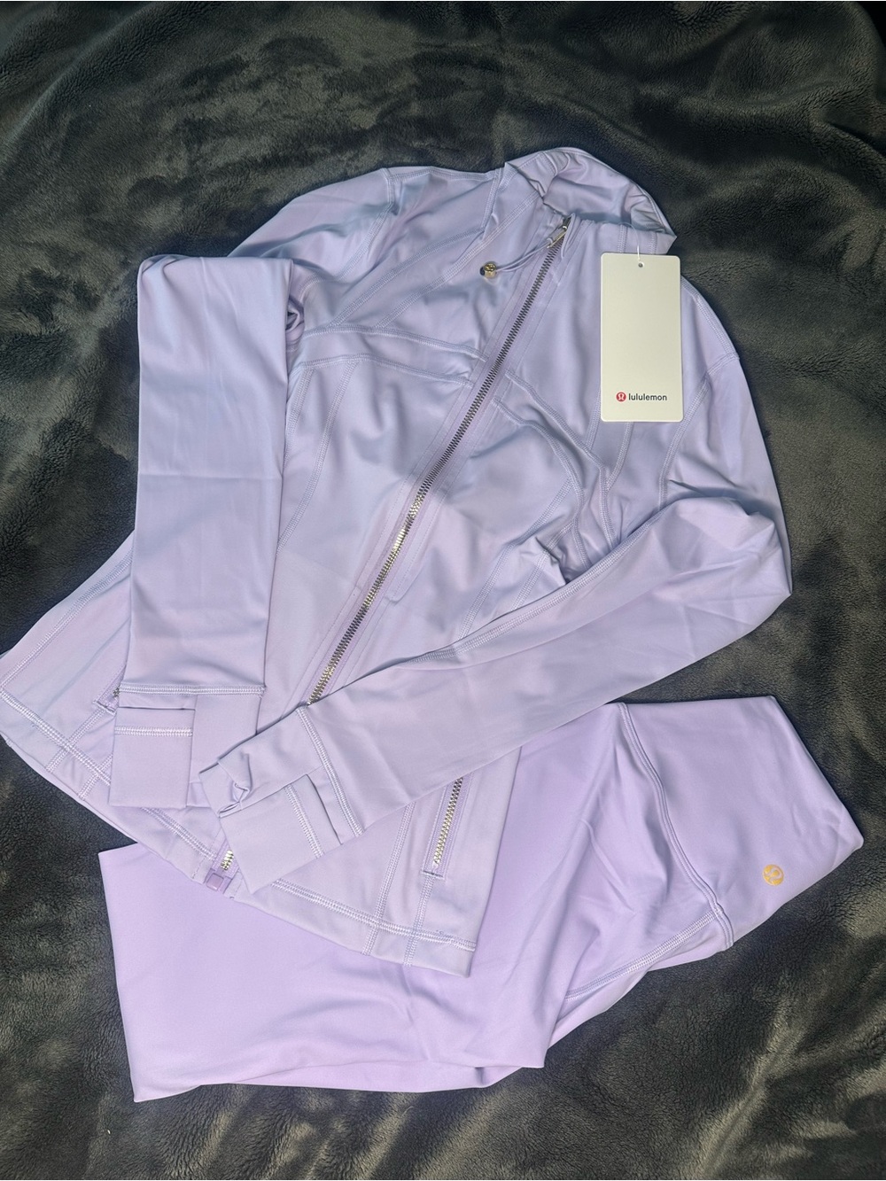 lululemon athletica Lavender Zip Jacket with Matching Leggings